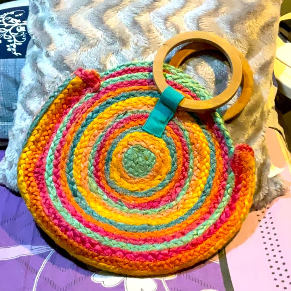 Colourful jute bag - Picture 1 of 3